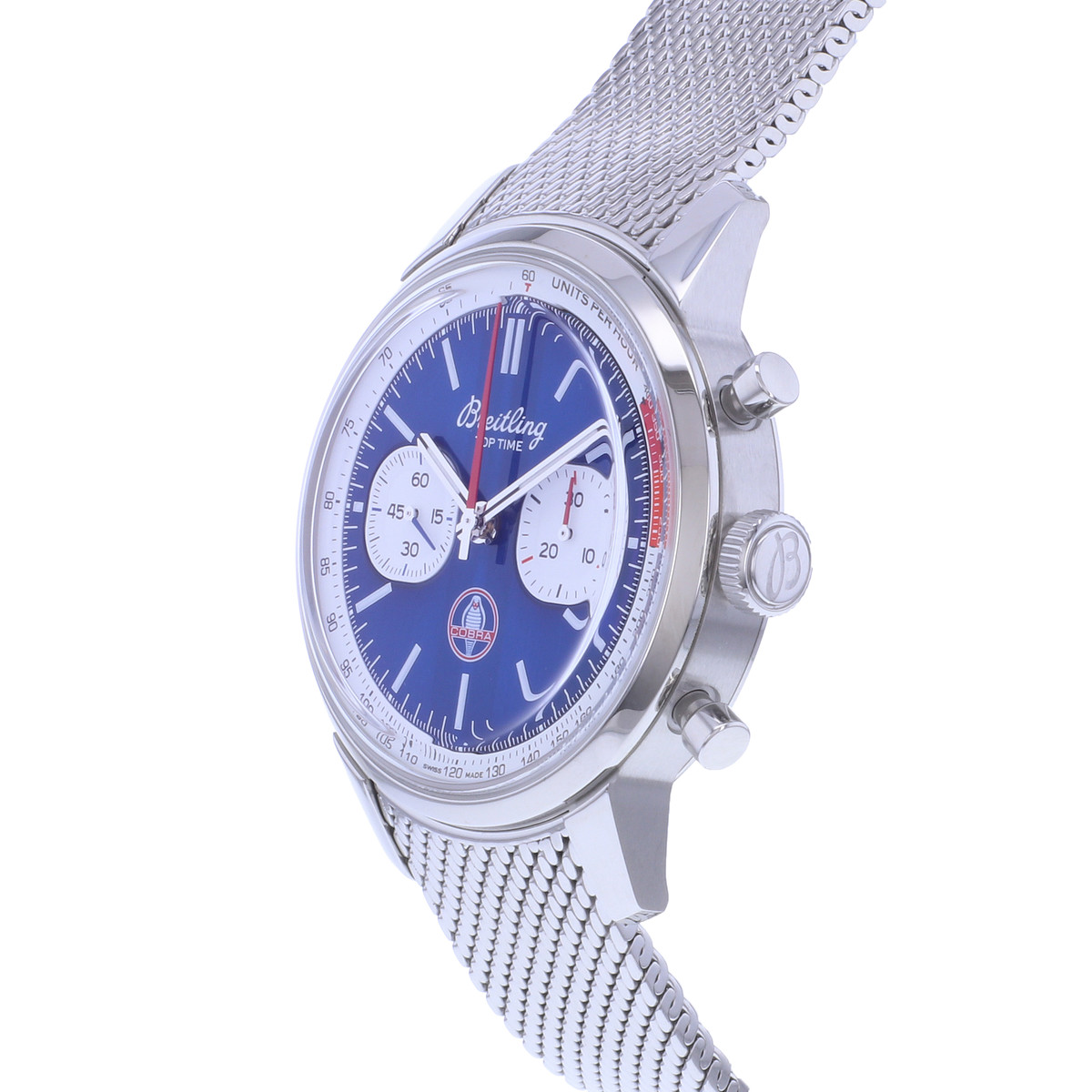 Montre d'occasion BREITLING Top Time Limited Edition Shelby Cobra homme mouvement automatique certifié (cosc) bracelet acier - vue D2