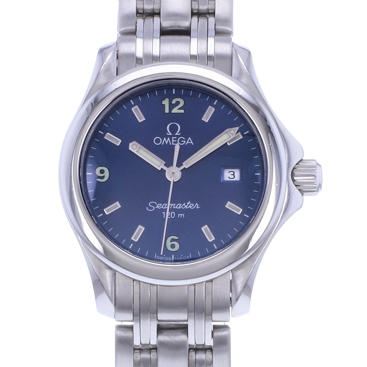 Montre d'occasion OMEGA Seamaster 120 29mm femme quartz bracelet acier - vue D1