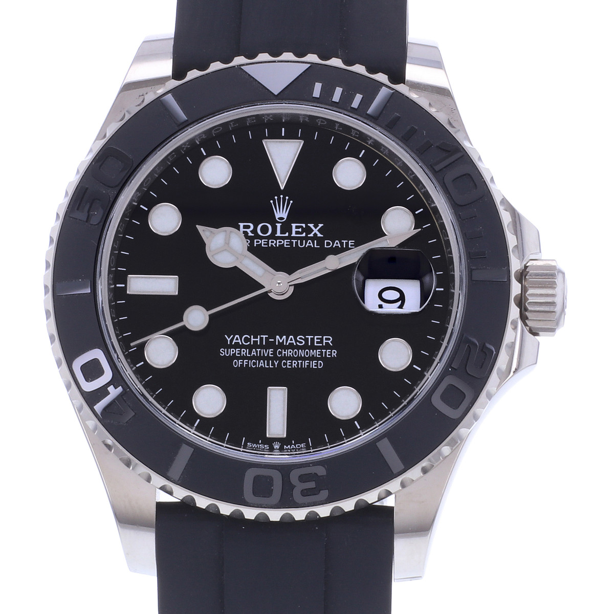 Montre d'occasion ROLEX Yacht-Master 42 homme mouvement automatique certifié (cosc) bracelet oysterflex - vue D1