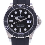 Montre d'occasion ROLEX Yacht-Master 42 homme mouvement automatique certifié (cosc) bracelet oysterflex - vue D1