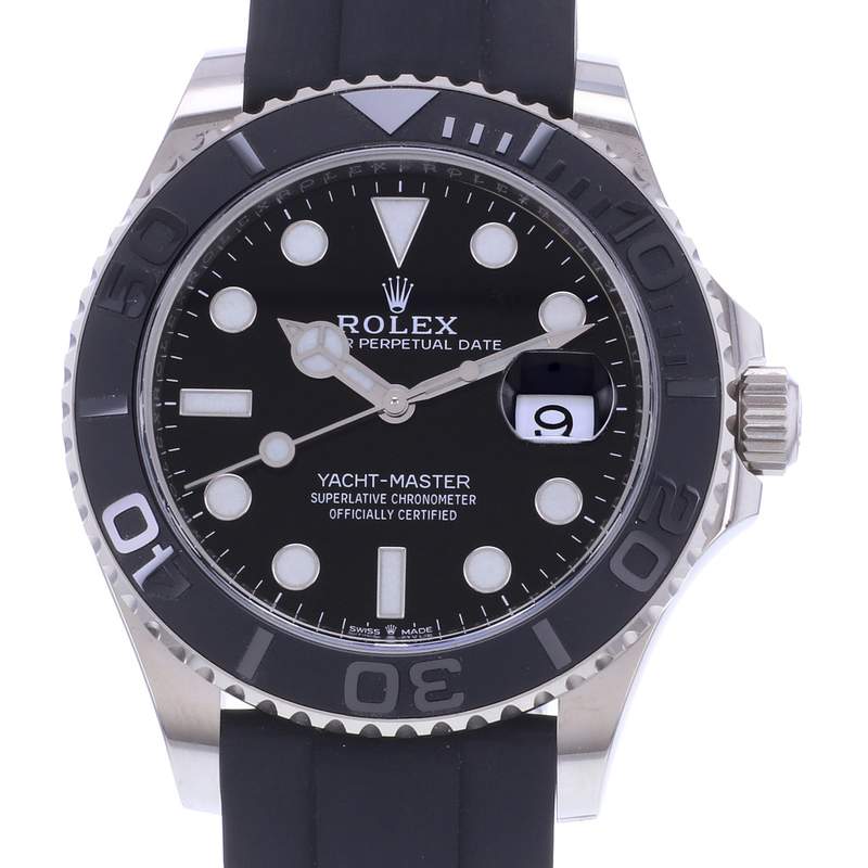 Montre d'occasion ROLEX Yacht-Master 42 homme mouvement automatique certifié (cosc) bracelet oysterflex - vue D1
