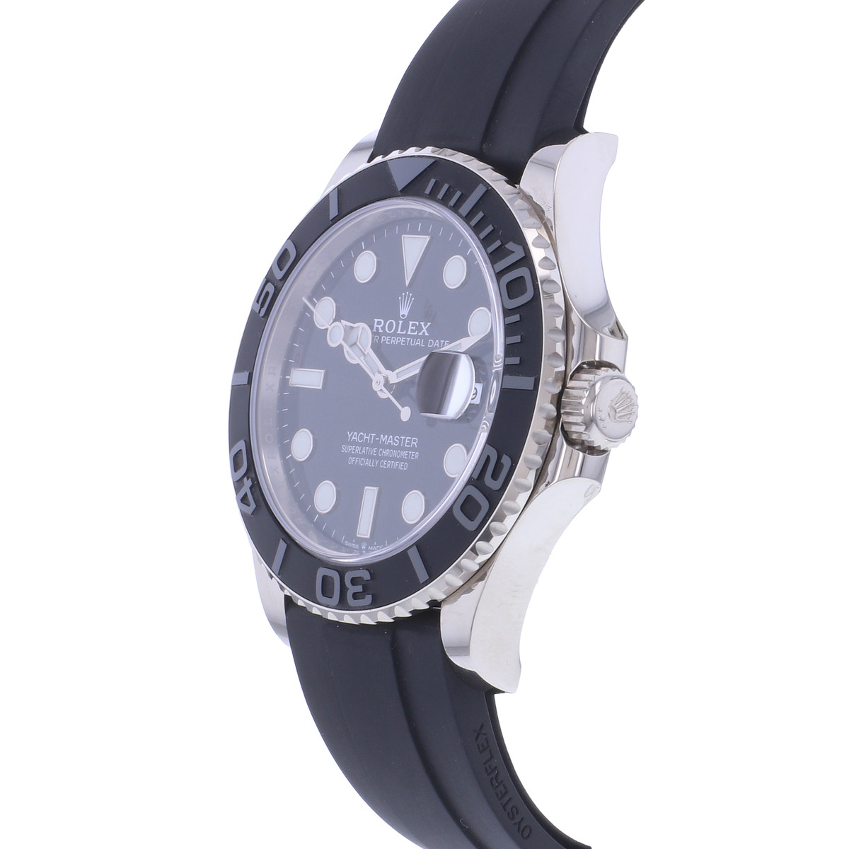 Montre d'occasion ROLEX Yacht-Master 42 homme mouvement automatique certifié (cosc) bracelet oysterflex - vue D2