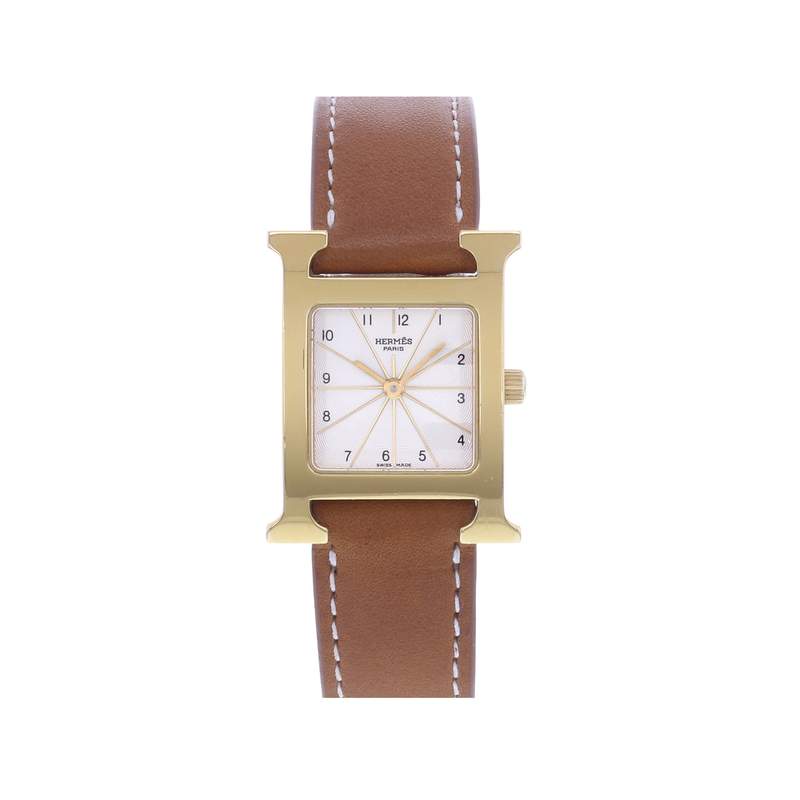 Montre d'occasion HERMES Heure H femme quartz bracelet cuir cresus - vue 1