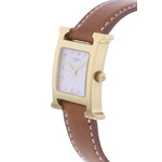 Montre d'occasion HERMES Heure H femme quartz bracelet cuir cresus - vue D2
