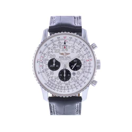 Montre d'occasion BREITLING Navitimer Cosmonaute homme mouvement automatique certifié (cosc) bracelet cuir cresus