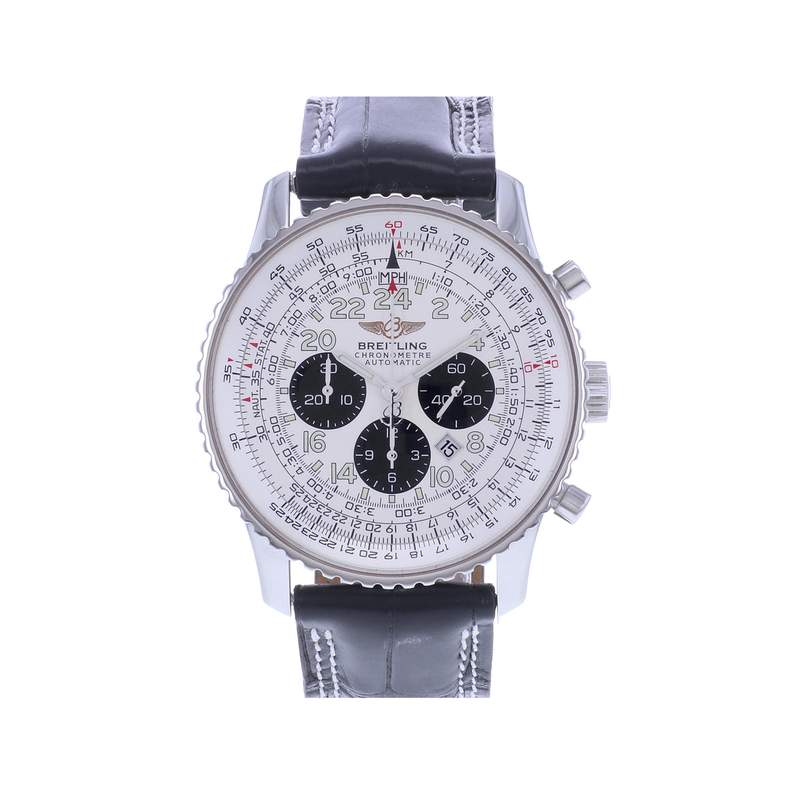 Montre d'occasion BREITLING Navitimer Cosmonaute homme mouvement automatique certifié (cosc) bracelet cuir cresus - vue 1
