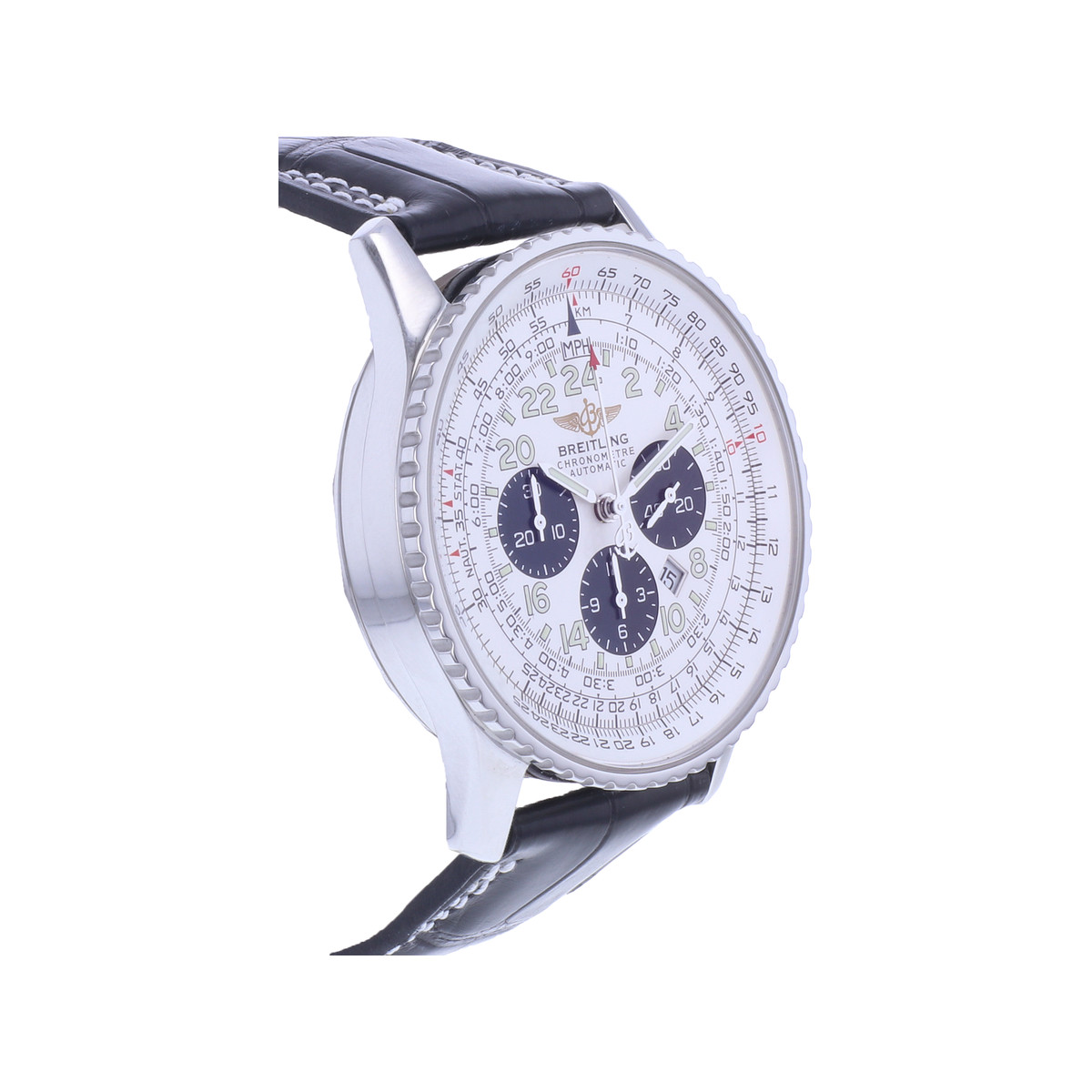 Montre d'occasion BREITLING Navitimer Cosmonaute homme mouvement automatique certifié (cosc) bracelet cuir cresus - vue 2