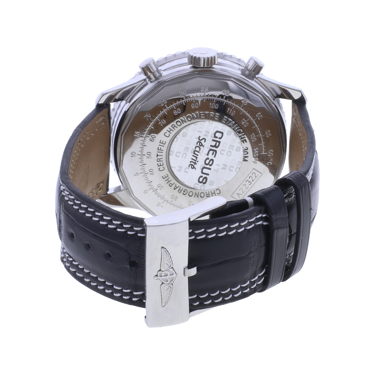 Montre d'occasion BREITLING Navitimer Cosmonaute homme mouvement automatique certifié (cosc) bracelet cuir cresus - vue 3