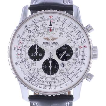 Montre d'occasion BREITLING Navitimer Cosmonaute homme mouvement automatique certifié (cosc) bracelet cuir cresus