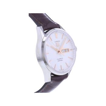Montre d'occasion TAG HEUER Carrera Calibre 5 homme automatique bracelet cuir d'origine