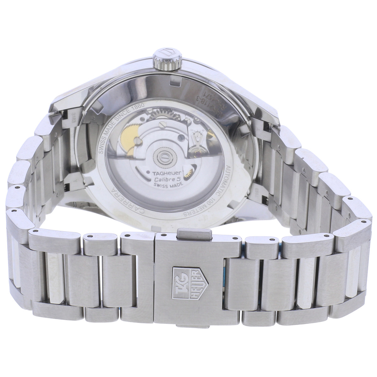 Montre d'occasion TAG HEUER Carrera Calibre 5 homme automatique bracelet acier - vue 3