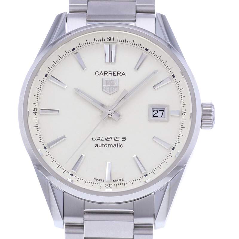 Montre d'occasion TAG HEUER Carrera Calibre 5 homme automatique bracelet acier - vue D1