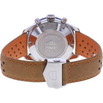 Montre d'occasion TAG HEUER Carrera Chronographe Calibre 16 homme automatique bracelet cuir d'origine
