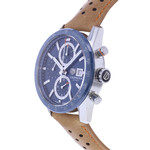 Montre d'occasion TAG HEUER Carrera Chronographe Calibre 16 homme automatique bracelet cuir d'origine - vue D2