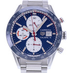 Montre d'occasion TAG HEUER Carrera Chronographe Calibre 16 homme automatique bracelet acier - vue D1