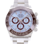 Montre d'occasion ROLEX Cosmograph Daytona Ice Blue homme mouvement automatique certifié (cosc) bracelet platine 950/1000 - vue D1