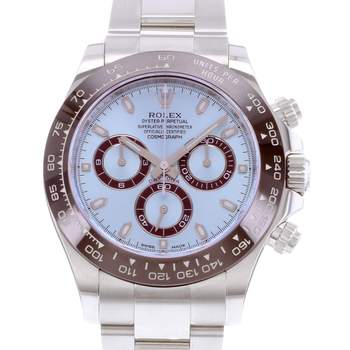 Montre d'occasion ROLEX Cosmograph Daytona Ice Blue homme mouvement automatique certifié (cosc) bracelet platine 950/1000