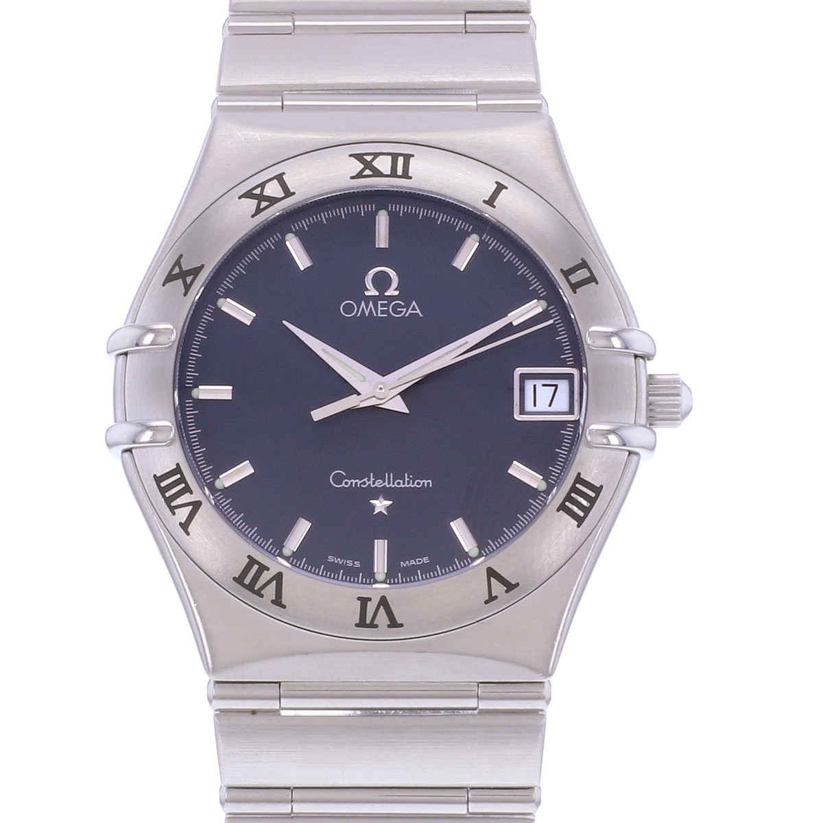 Montre d'occasion OMEGA Constellation femme quartz bracelet acier - vue D1