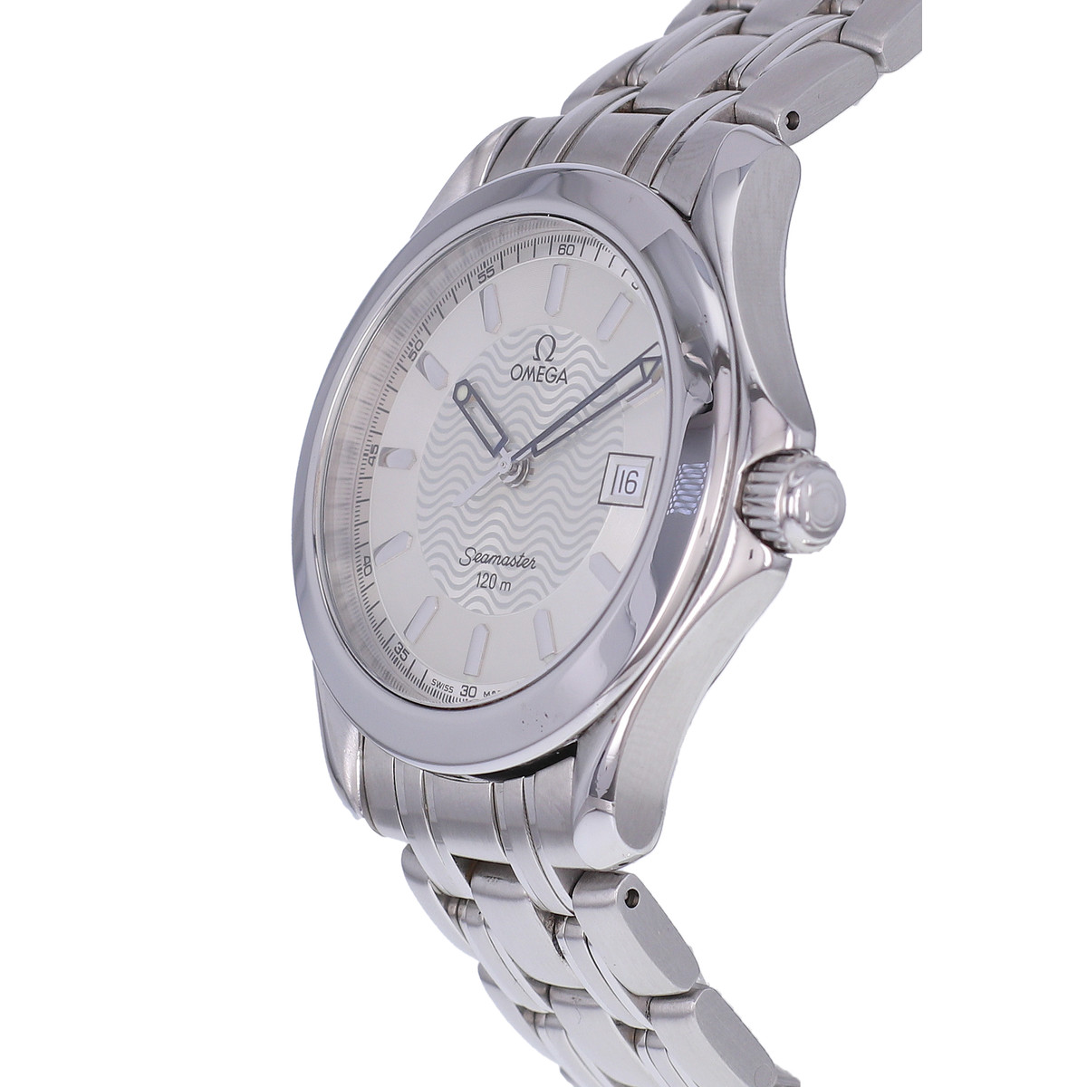 Montre d'occasion OMEGA Seamaster 120 36mm homme quartz bracelet acier - vue D2