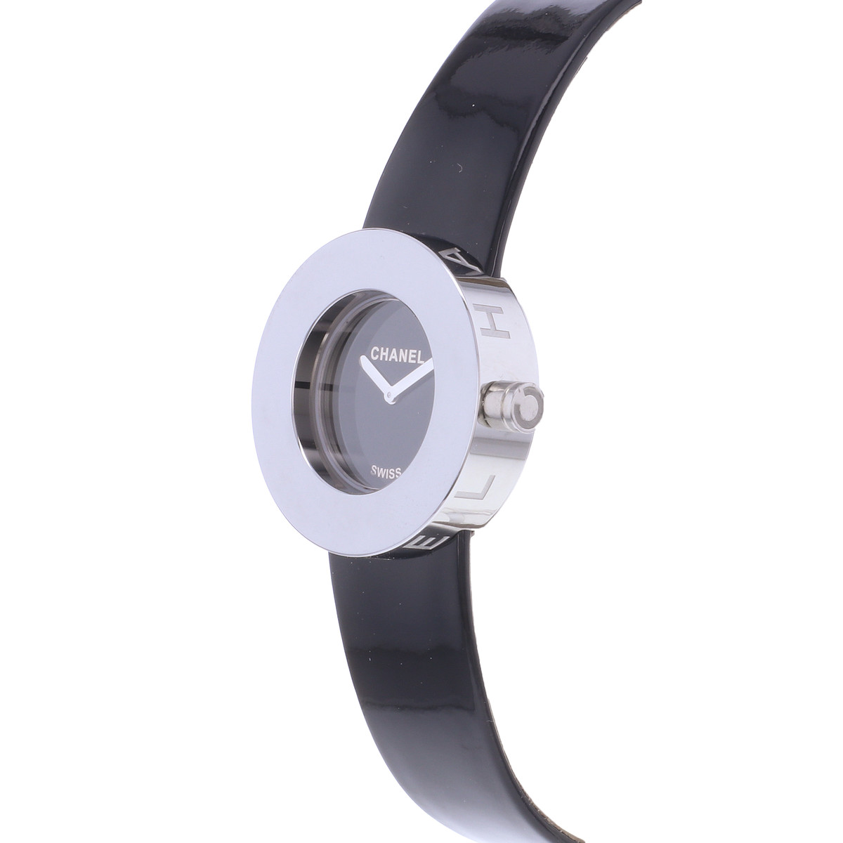 Montre d'occasion CHANEL Ronde femme quartz bracelet cuir d'origine - vue D2