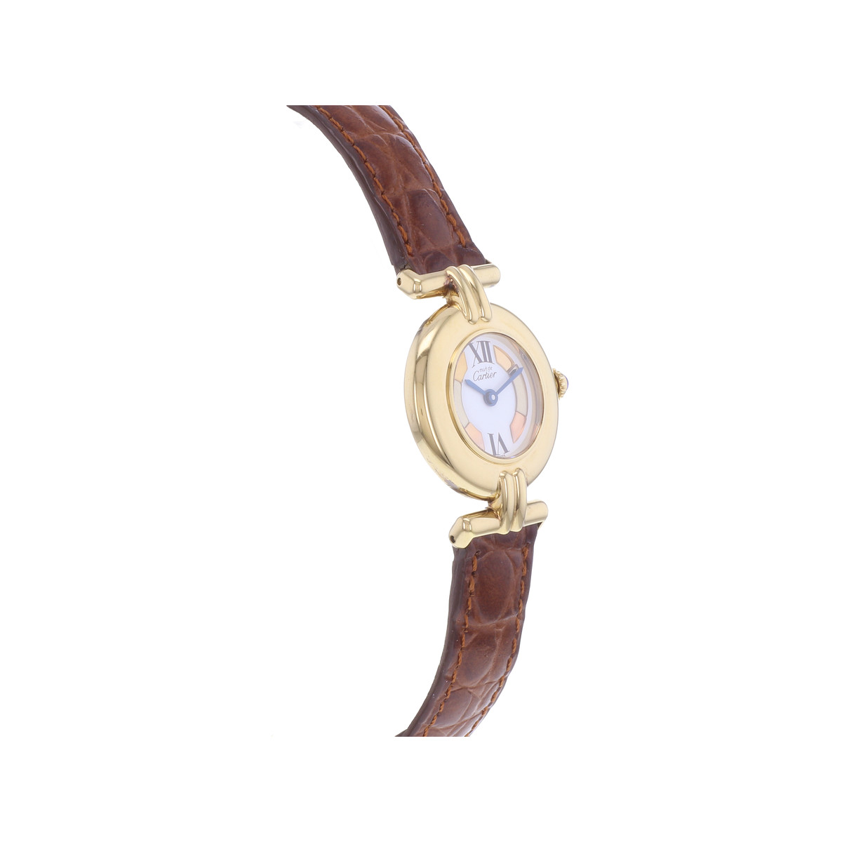 Montre d'occasion CARTIER Must Colisée femme quartz bracelet cuir d'origine - vue 2