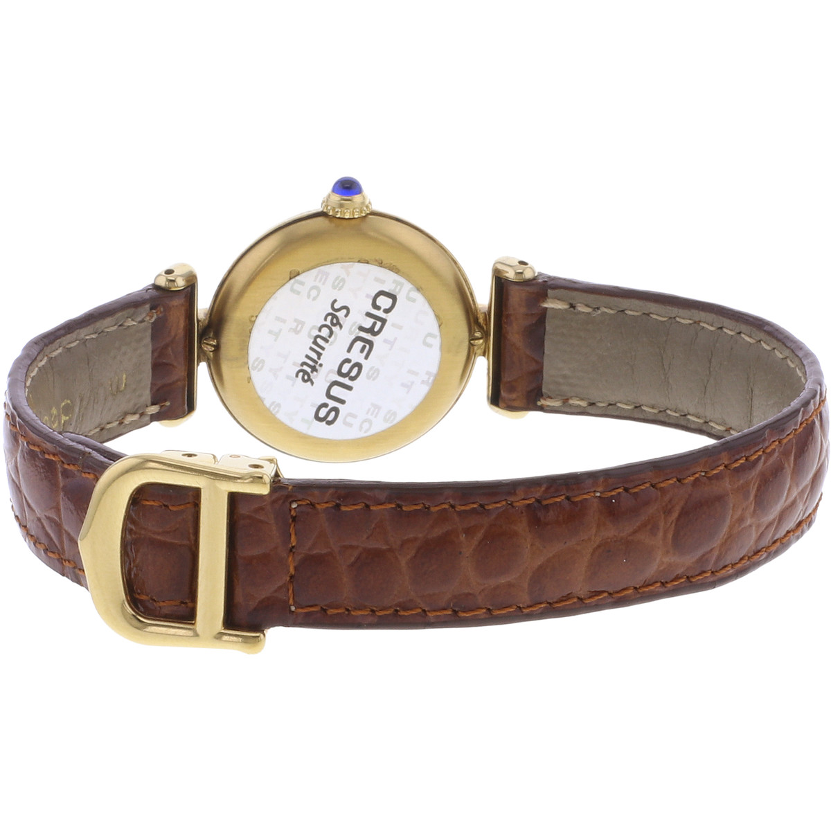 Montre d'occasion CARTIER Must Colisée femme quartz bracelet cuir d'origine - vue 3