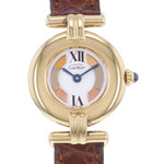 Montre d'occasion CARTIER Must Colisée femme quartz bracelet cuir d'origine - vue D1