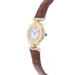 Montre d'occasion CARTIER Must Colisée femme quartz bracelet cuir d'origine - vue D2