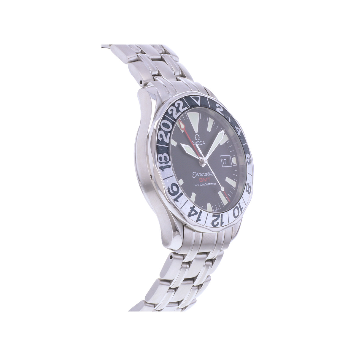Montre d'occasion OMEGA Seamaster 300 GMT homme automatique bracelet acier - vue 2