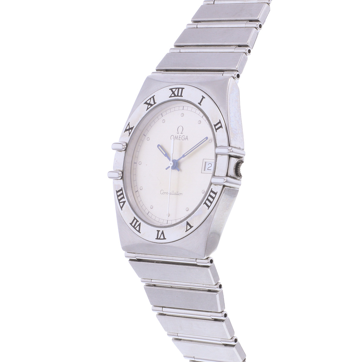 Montre d'occasion OMEGA Constellation mixte quartz bracelet acier - vue D2