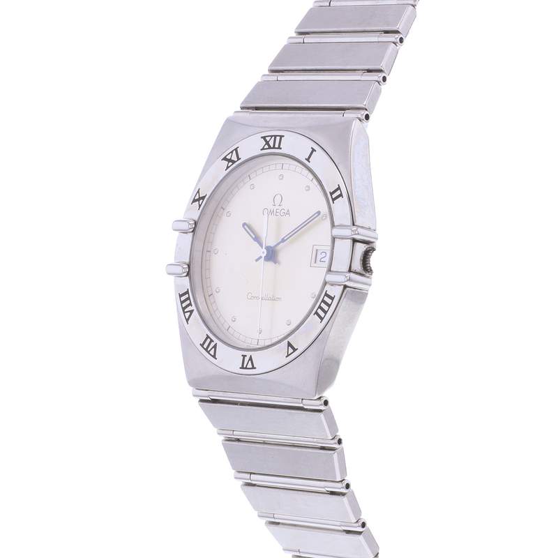 Montre d'occasion OMEGA Constellation mixte quartz bracelet acier - vue D2