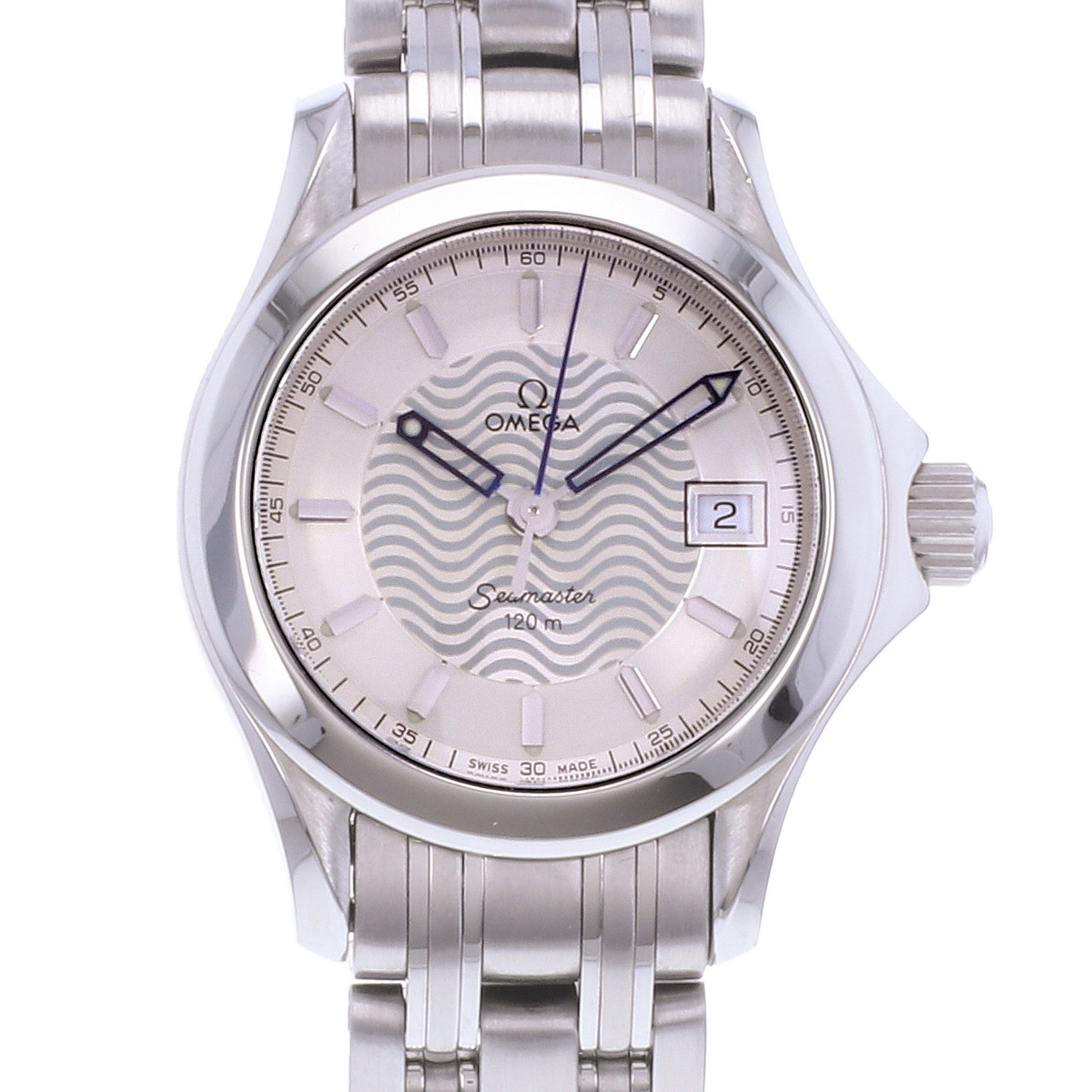 Montre d'occasion OMEGA Seamaster 120 27mm femme quartz bracelet acier - vue D1
