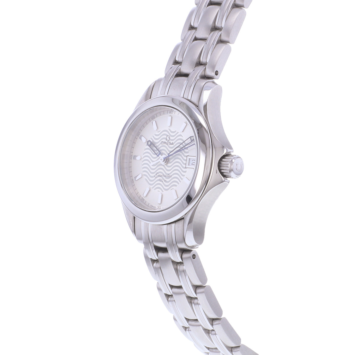 Montre d'occasion OMEGA Seamaster 120 27mm femme quartz bracelet acier - vue D2