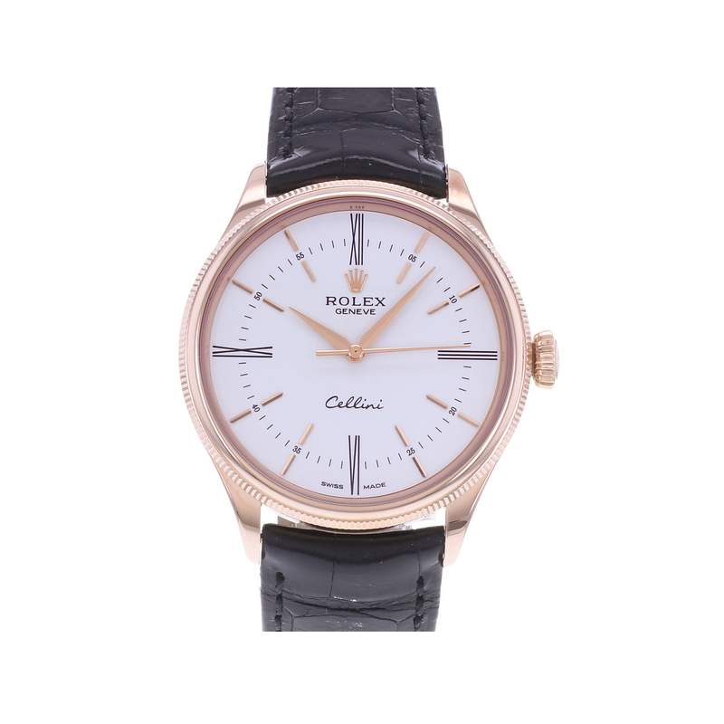 Montre d'occasion ROLEX Cellini Time homme automatique bracelet cuir d'origine - vue 1