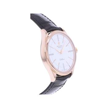 Montre d'occasion ROLEX Cellini Time homme automatique bracelet cuir d'origine