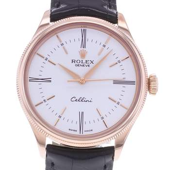 Montre d'occasion ROLEX Cellini Time homme automatique bracelet cuir d'origine