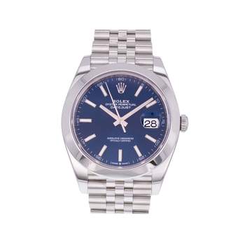 Montre d'occasion ROLEX DateJust 41 homme mouvement automatique certifié (cosc) bracelet acier
