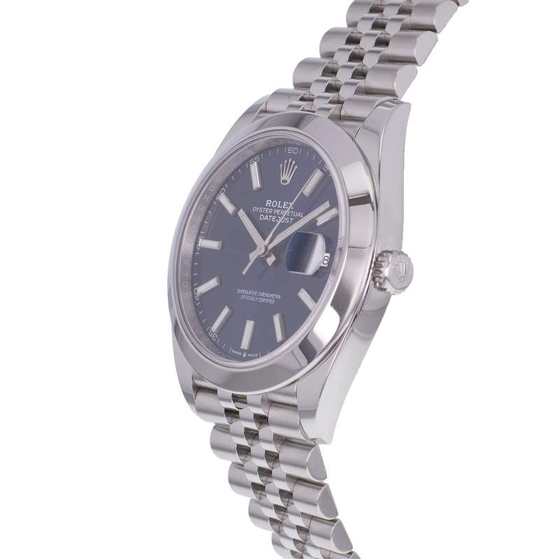 Montre d'occasion ROLEX DateJust 41 homme mouvement automatique certifié (cosc) bracelet acier - vue D2