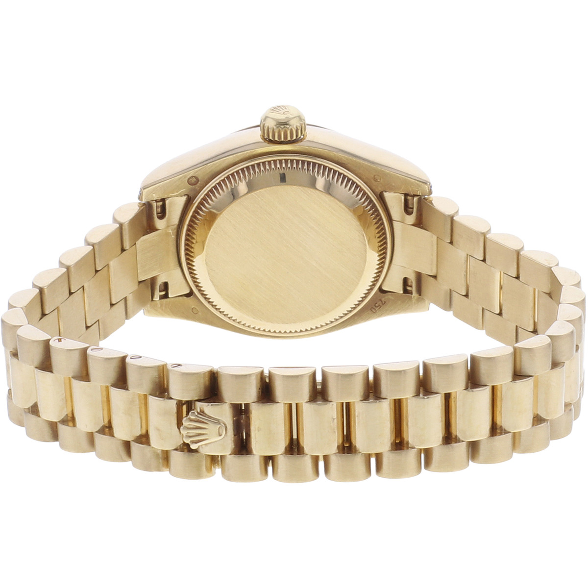 Montre d'occasion ROLEX DateJust Lady femme mouvement automatique certifié (cosc) bracelet or jaune 750/000 - vue 3