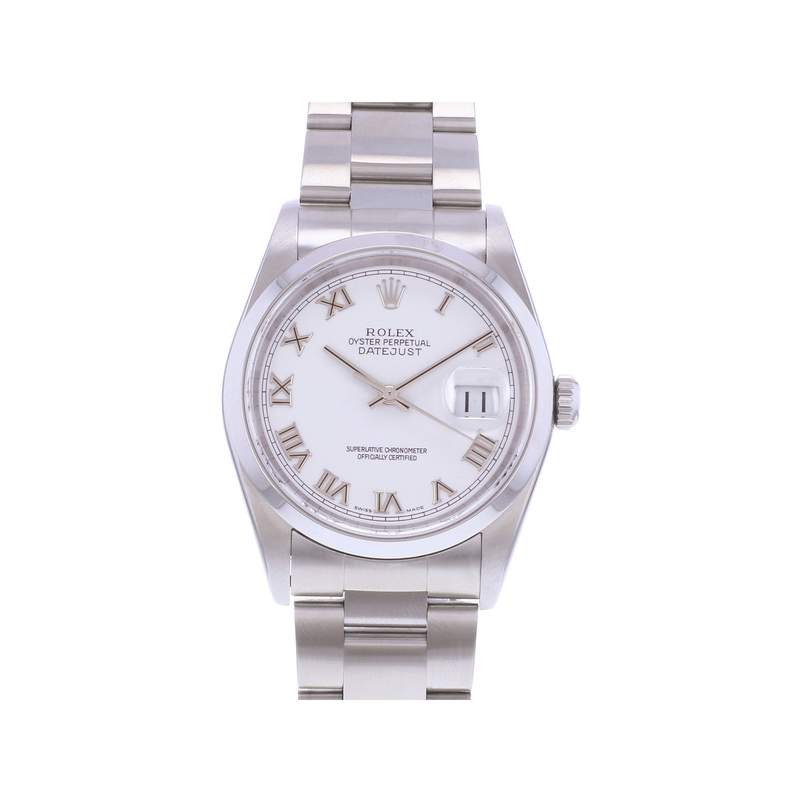 Montre d'occasion ROLEX DateJust 36 mixte mouvement automatique certifié (cosc) bracelet acier - vue 1