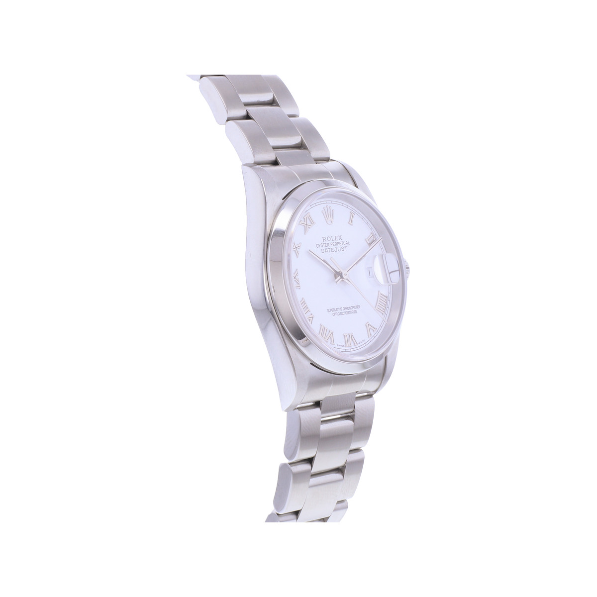 Montre d'occasion ROLEX DateJust 36 mixte mouvement automatique certifié (cosc) bracelet acier - vue 2