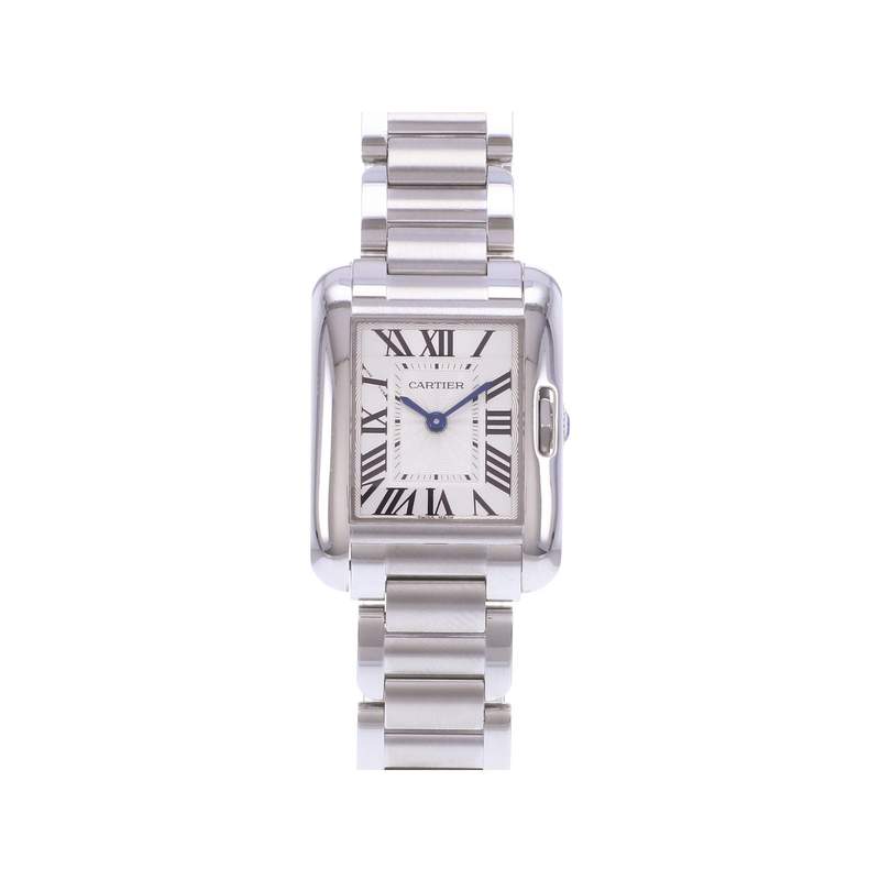 Montre d'occasion CARTIER Tank Anglaise femme quartz bracelet acier - vue 1