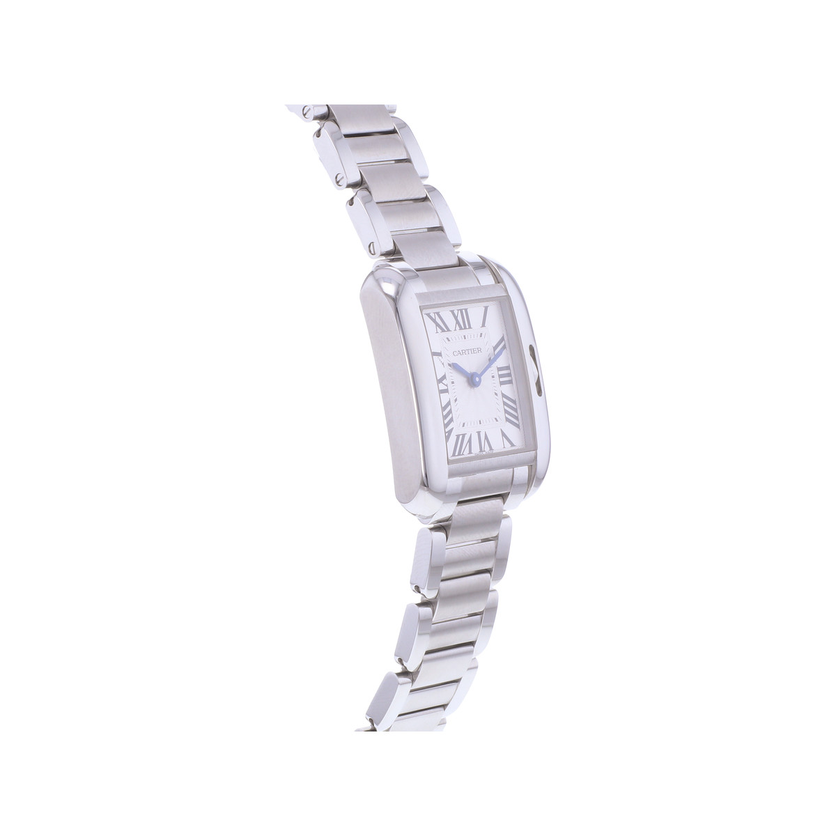 Montre d'occasion CARTIER Tank Anglaise femme quartz bracelet acier - vue 2