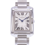 Montre d'occasion CARTIER Tank Anglaise femme quartz bracelet acier - vue D1