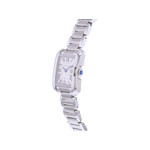 Montre d'occasion CARTIER Tank Anglaise femme quartz bracelet acier - vue D2