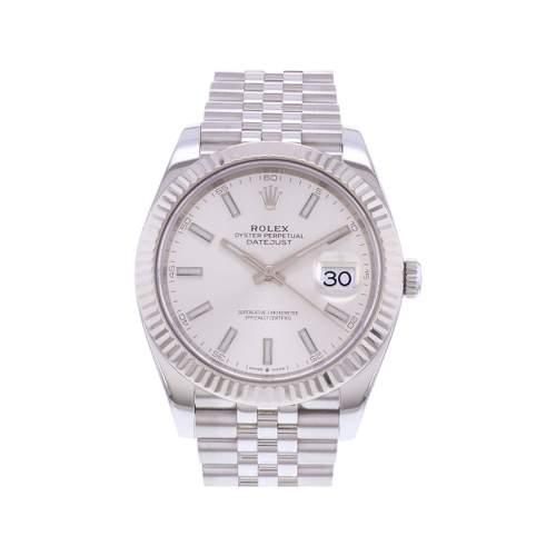 Pre-owned ROLEX DateJust 41 men's watch, certified automatic movement (COSC), steel bracelet