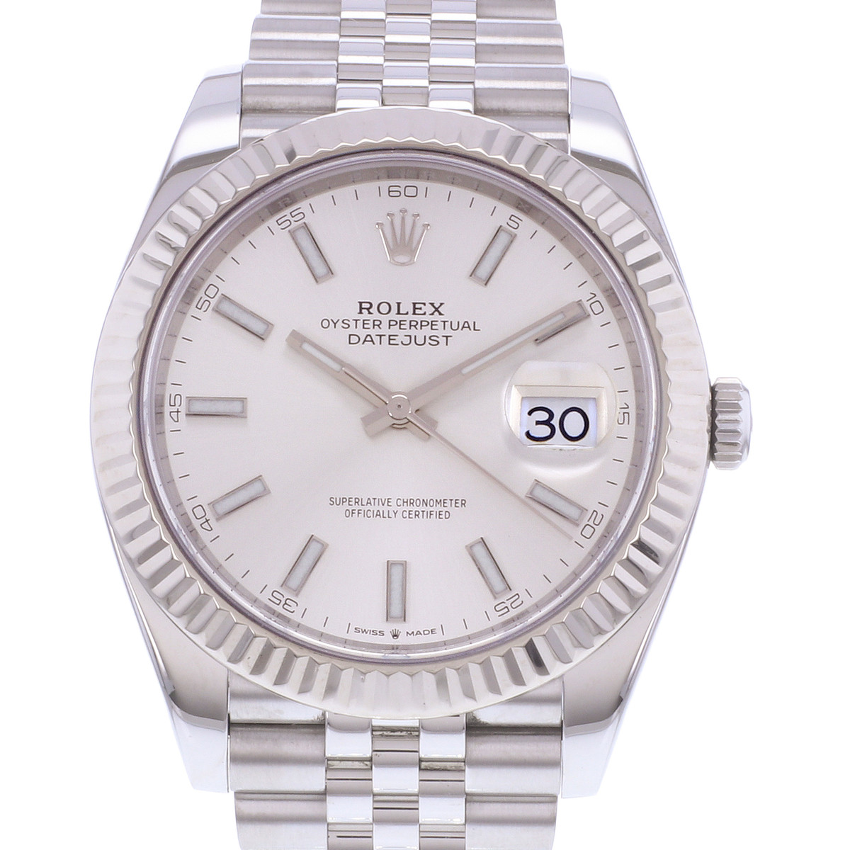 Montre d'occasion ROLEX DateJust 41 homme mouvement automatique certifié (cosc) bracelet acier - vue D1