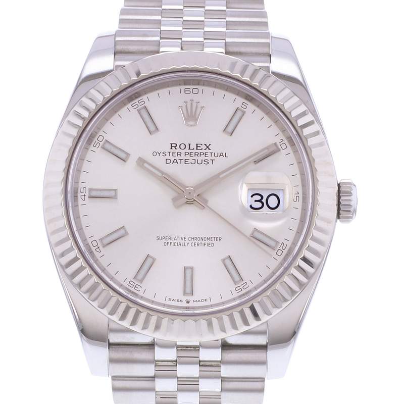 Montre d'occasion ROLEX DateJust 41 homme mouvement automatique certifié (cosc) bracelet acier - vue D1