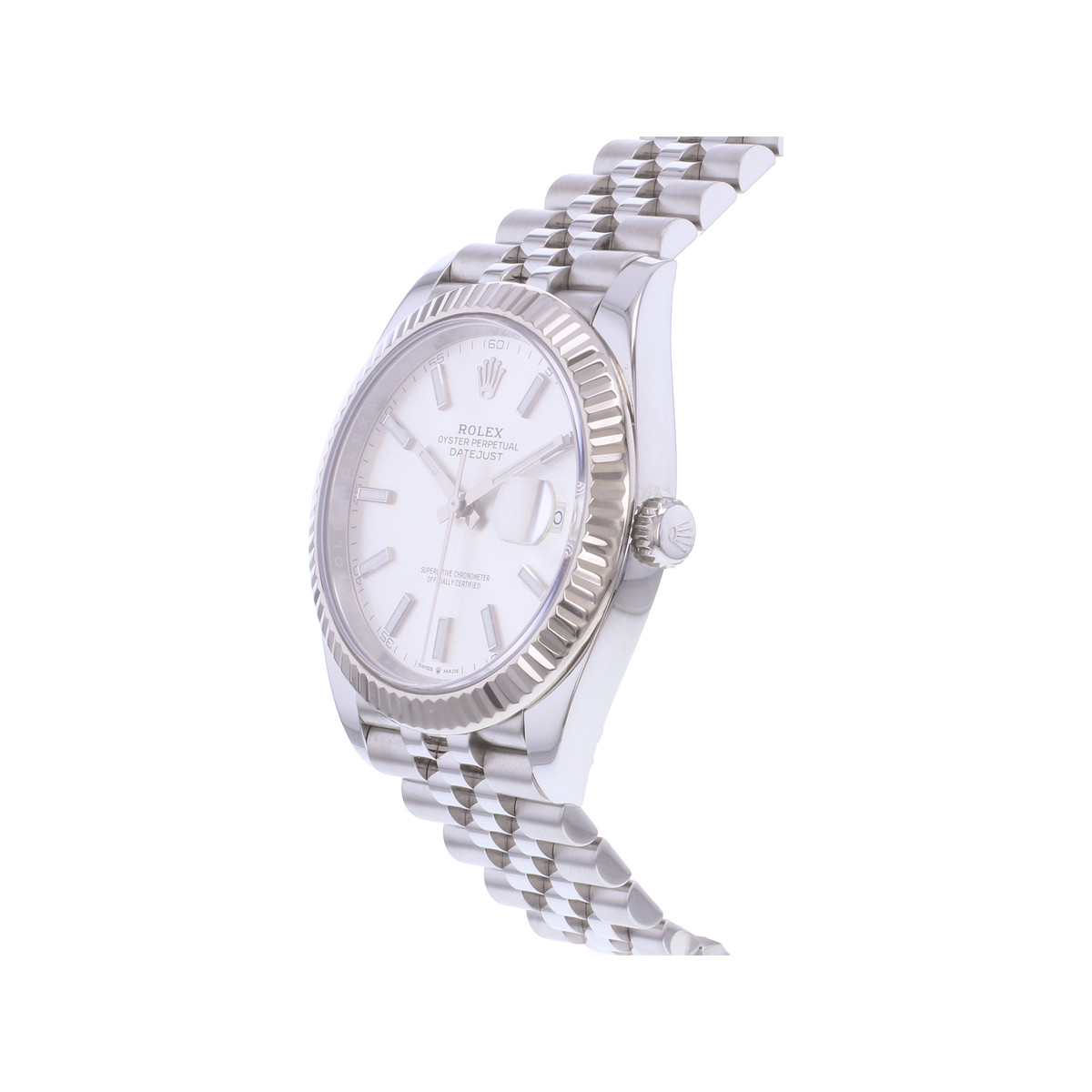 Montre d'occasion ROLEX DateJust 41 homme mouvement automatique certifié (cosc) bracelet acier - vue D2