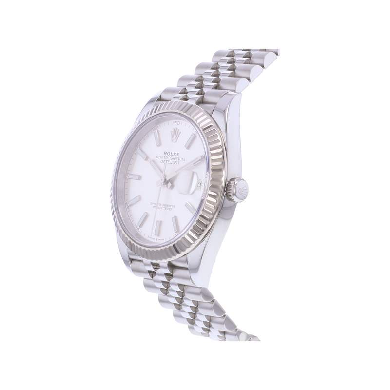 Montre d'occasion ROLEX DateJust 41 homme mouvement automatique certifié (cosc) bracelet acier - vue D2